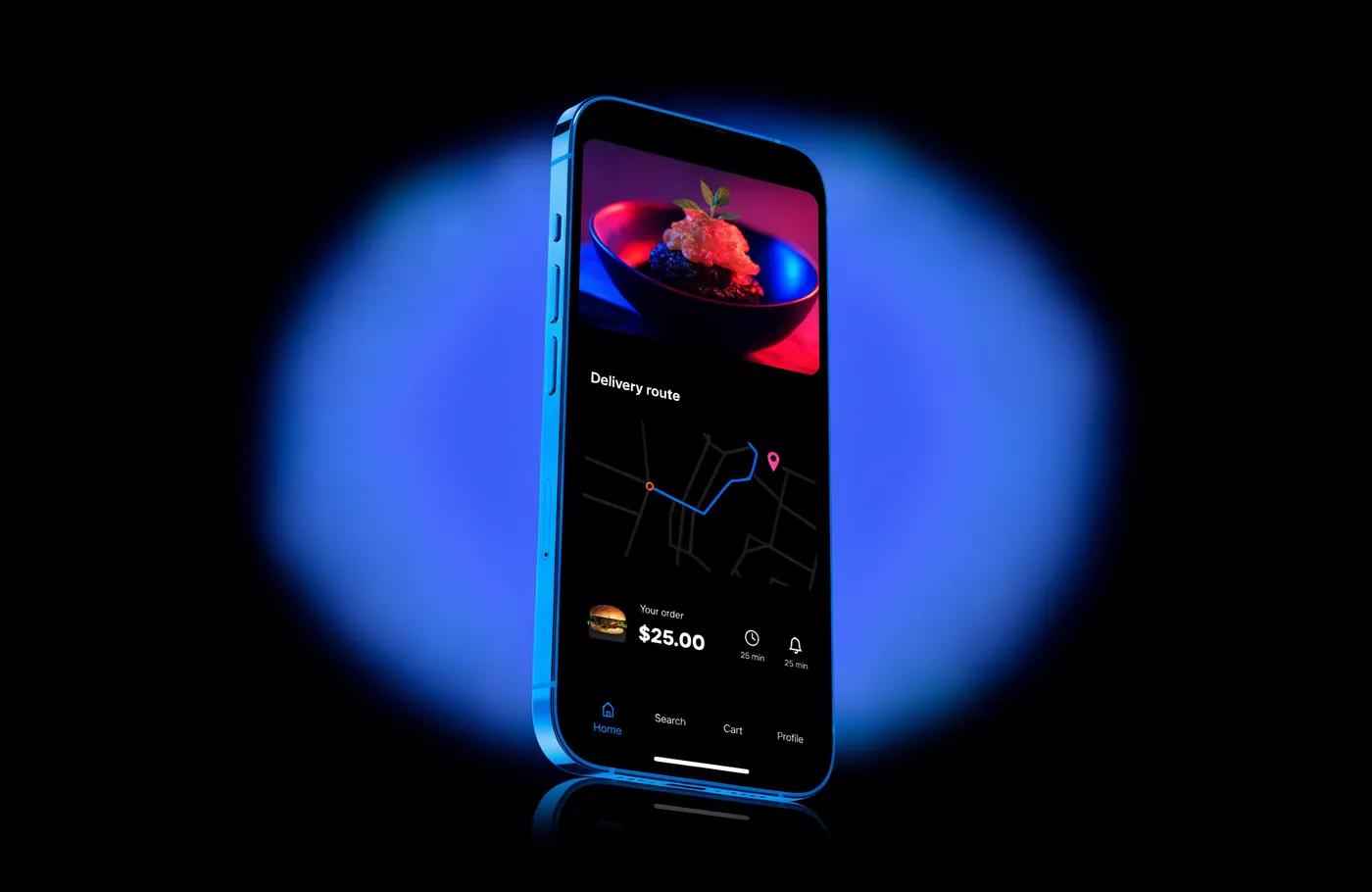 Maaltijdbezorg-app met verse gerechten
